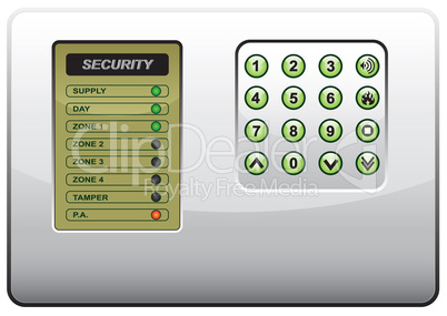 The panel of the security system