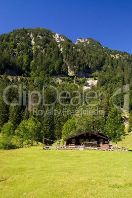 Alm, Brauneck, Haus, Hütte, Holzhütte, Kulisse, Wiese, Berg, Panorama, Idylle, Landschaft, ländlich, Bayern, urig, Oberbayern, Holzhaus, Holzhütte, Haus, Wohnhaus, Alpen, Bauernhof, viehzucht