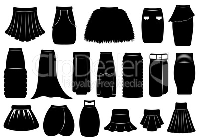 Set Of Different Skirts