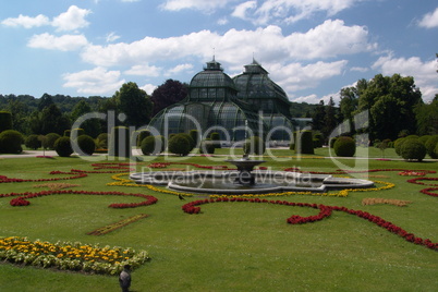 Botanischer Garten, Wien, Park, Anlage, Natur, Weg, spazieren, Büsche, Busch, Beet, blumen, Gewächshaus, Pavillion