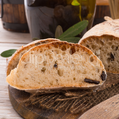 home-made olive ciabatta