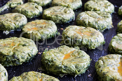 Dough with ramsons