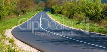 Straight asphalt road