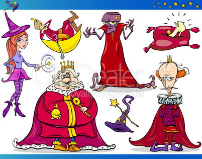 Cartoon Fantasy Characters Set