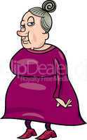 senior grandmother cartoon illustration