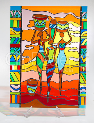 Stained glass - womans with jugs