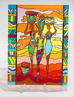 Stained glass - womans with jugs