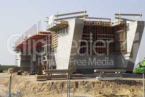 Highway bridge under construction