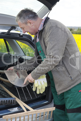 Farmer invites tools in his car