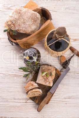 home-made olive ciabatta