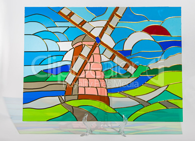 Stained glass - windmill