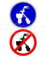 Schild Rollator