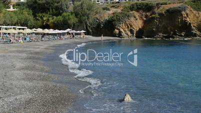 The beach at luxury hotel, Crete, Greece