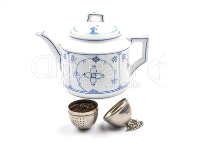 Teekanne und Teeei