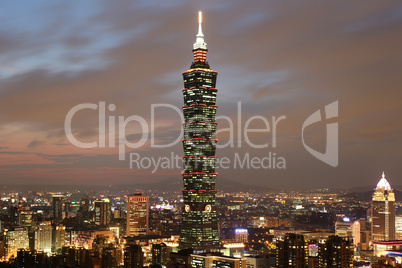 Taipeh Taiwan Panorama mit Taipei 101