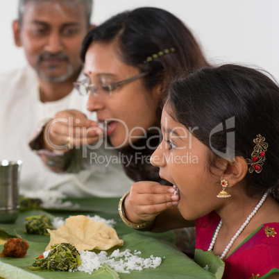 indian family dining