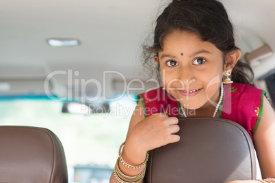 indian girl in car