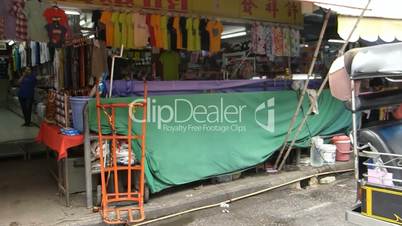 A row of shops stalls at Chinatown of Chiang Mai, Thailand.