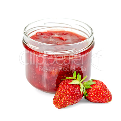 Jam of strawberry with berries
