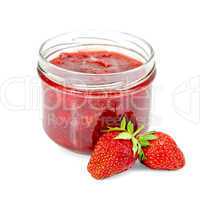 Jam of strawberry with berries