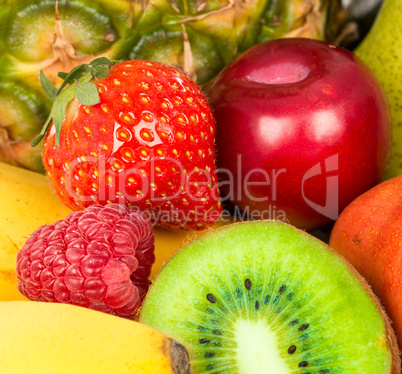 Berries and fruit closeup