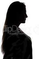 Silhouette of a woman profile