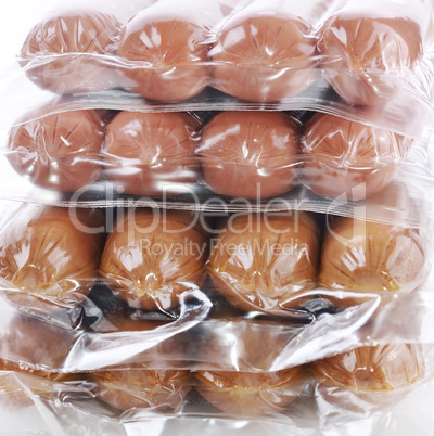 Sausages In A Plastic Package