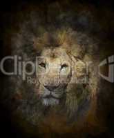 Watercolor Image Of Lion