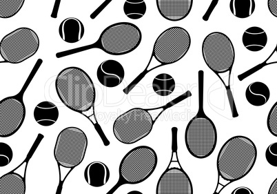 Tennis rackets seamless background