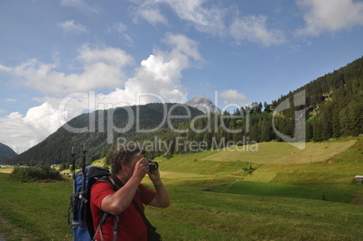 Bergwanderer fotografiert