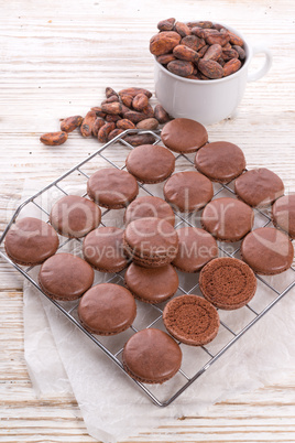 chocolate macarons with cardamom