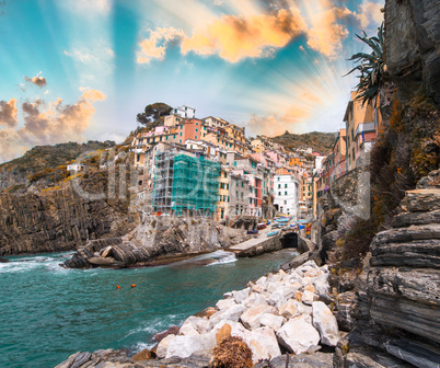 Pictoresque town of Cinque Terre, Italy