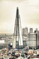 LONDON - SEP 28: The glass Shard building at london bridge, just