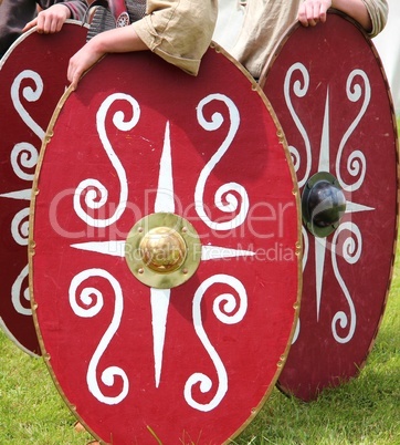 Römische Soldaten mit Schild