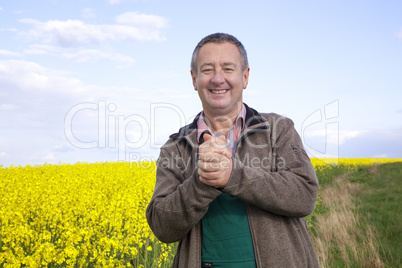 Bauer would be in front of his field