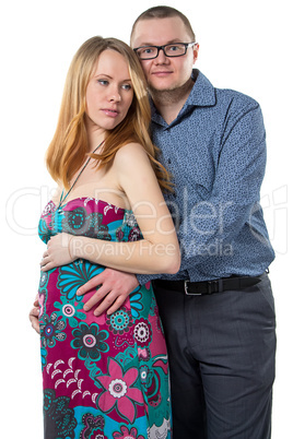 Father and pregnant wife