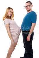Husband and pregnant wife with tummies