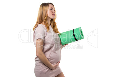 Pregnant woman ready for gym