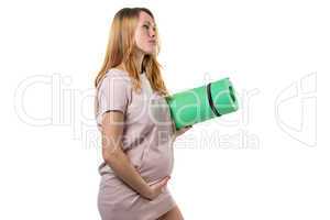 Pregnant woman ready for gym