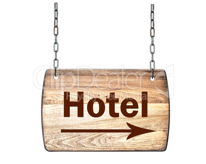 Holzschild Hotel