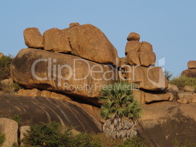 Big granite boulder