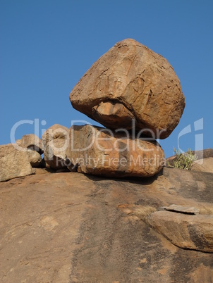 Beautiful granite boulder