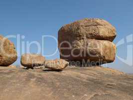 Granite boulder in Hampi