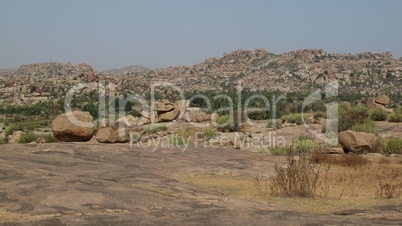 Unique granite mountains in Karnataka