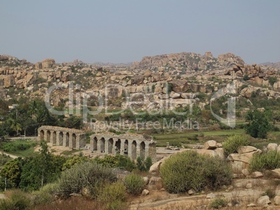 Ruin of a bridge in Hampi
