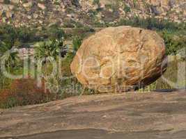 Big round granite boulder