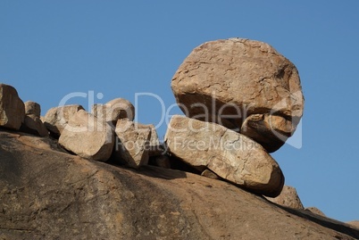 Beautiful granite boulder
