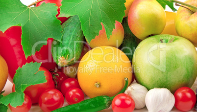 background of  fruits and vegetables