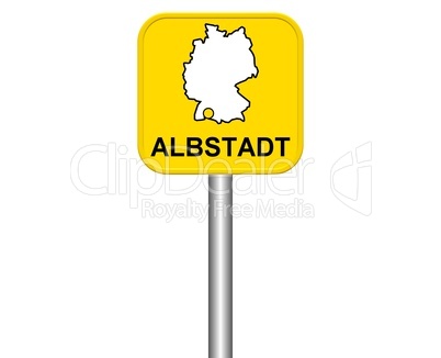 Ortseingangsschild: Albstadt