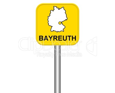 Ortseingangsschild: Bayreuth